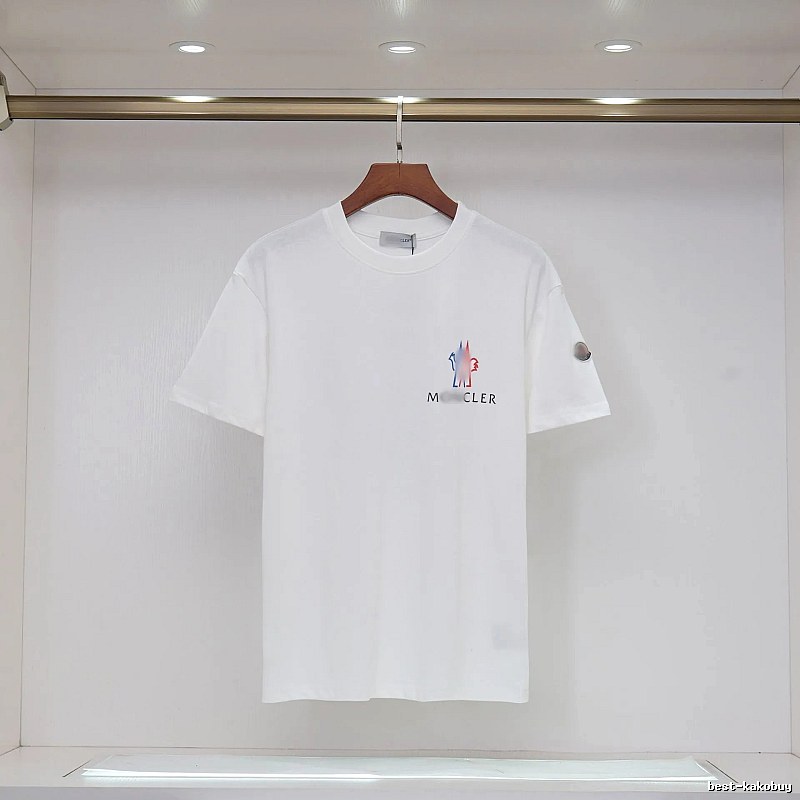 Moncler Printed Casual Style White Short-sleeve T-shirt