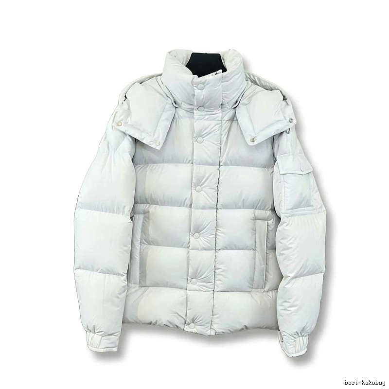 Moncler's classic white down jacket.