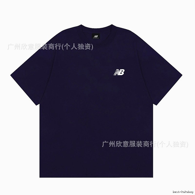 New Balance Casual Series Minimalist Style Navy Blue Short-sleeve T-shirt