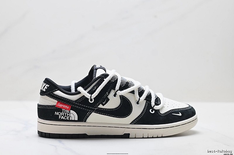 Nike co-branded black and white sports shoes