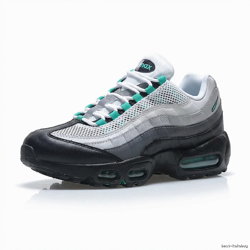 Nike retro black and green sports shoes