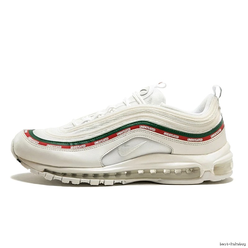 Nike retro-style red, white and green striped shoes