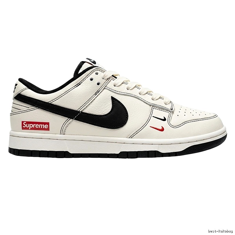 Nike Supreme Black and White Minimalist Style Sneakers