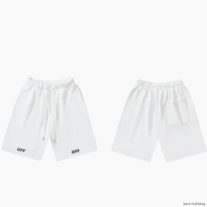Off-White 017 simple white shorts