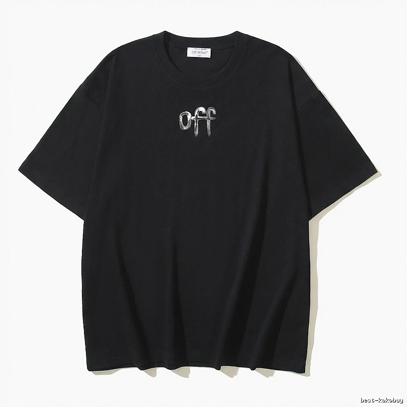 Off-White letter-style black T-shirt