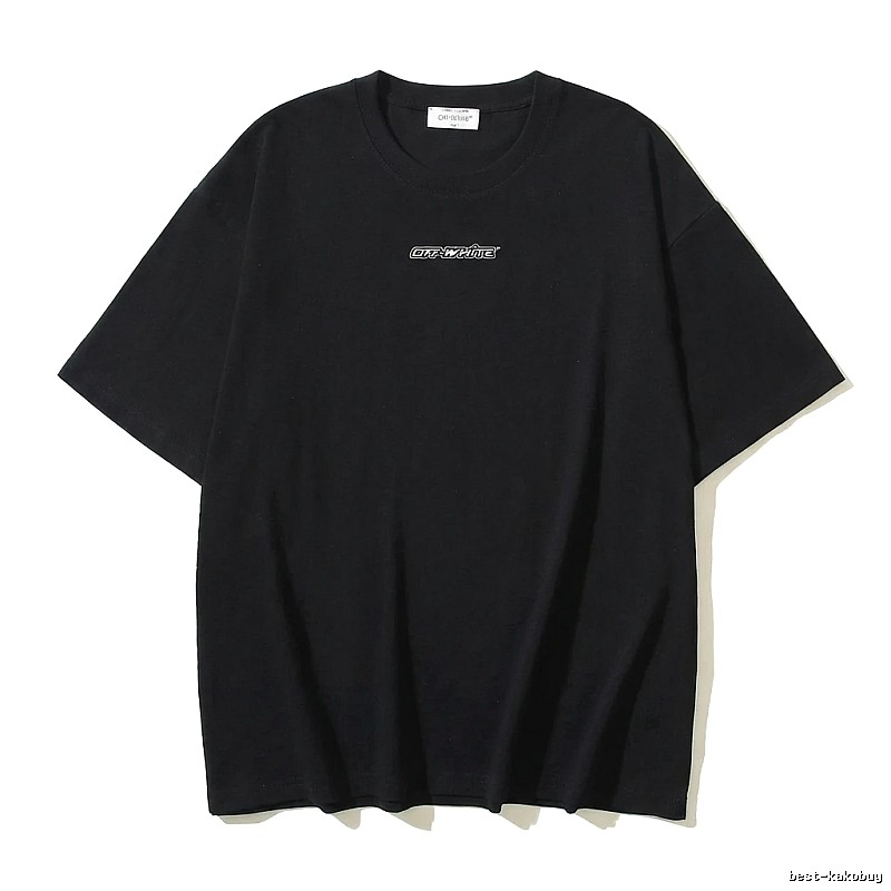 Off-White minimalist style black T-shirt