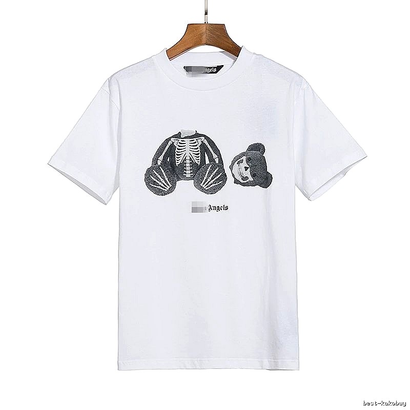Palm Angels Classic Bear graphic T-shirt White Colorful Bear with Travel-Friendly Style