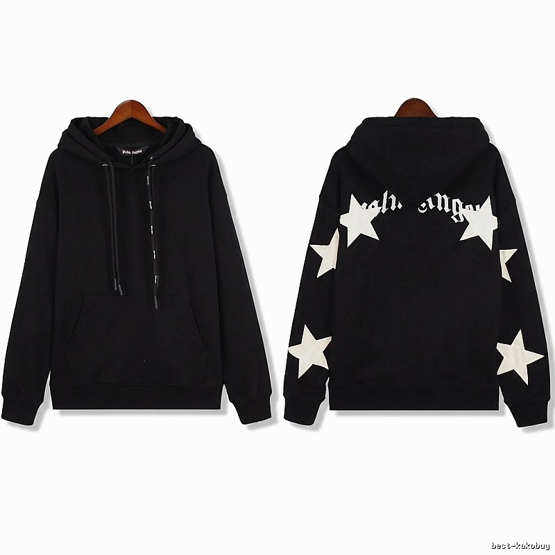 Palm Angels Star Trendy Cool Black Sweatshirt