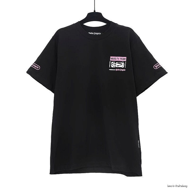 Palm Angels Streetwear Logo T-shirt White Palm Tree with Logo Accent