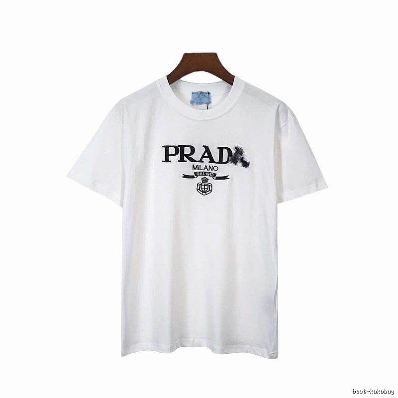 Prada Classic Logo Minimalist Style White T-Shirt