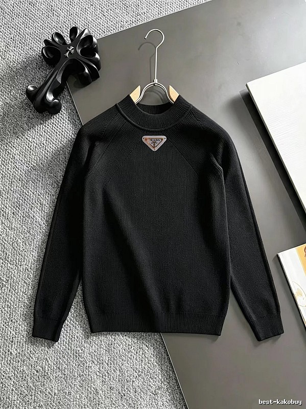 Prada Crewneck Sweater with Black Crewneck Sweater with Prada