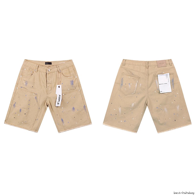 PurpleGodspeed Ink-splashing Style Khaki Shorts
