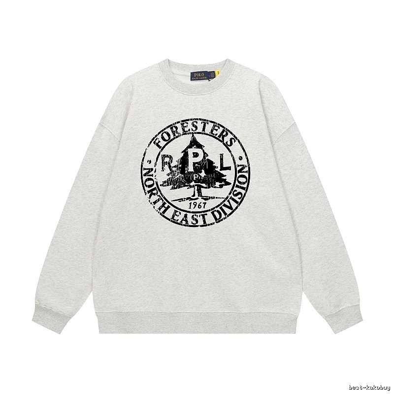 Ralph Lauren grey-toned retro-style sweatshirt