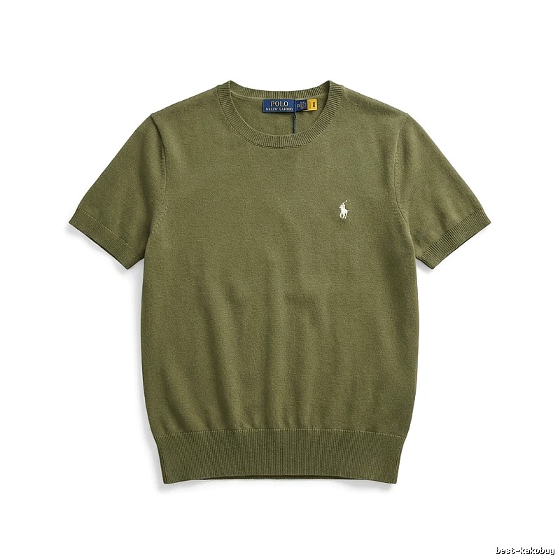 Ralph Lauren Polo Series Simple Style Olive Green Knitwear
