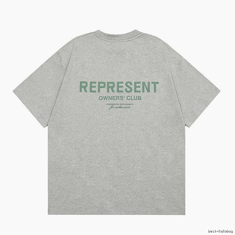 Represent Gray Style 801 Owners Club T-Shirt Casual Layering Logo