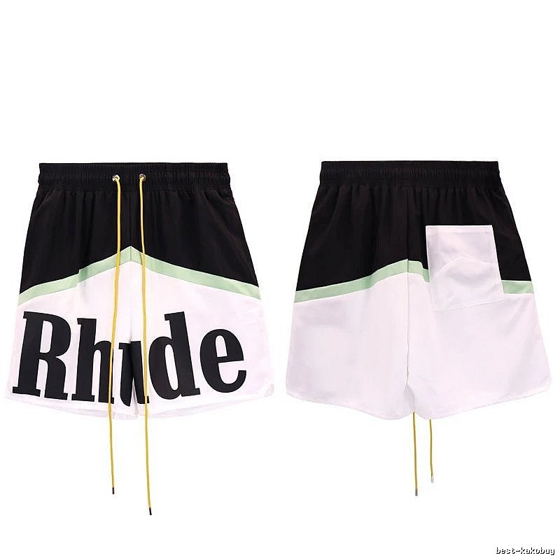 RHUDE Letter Color Blocking Shorts