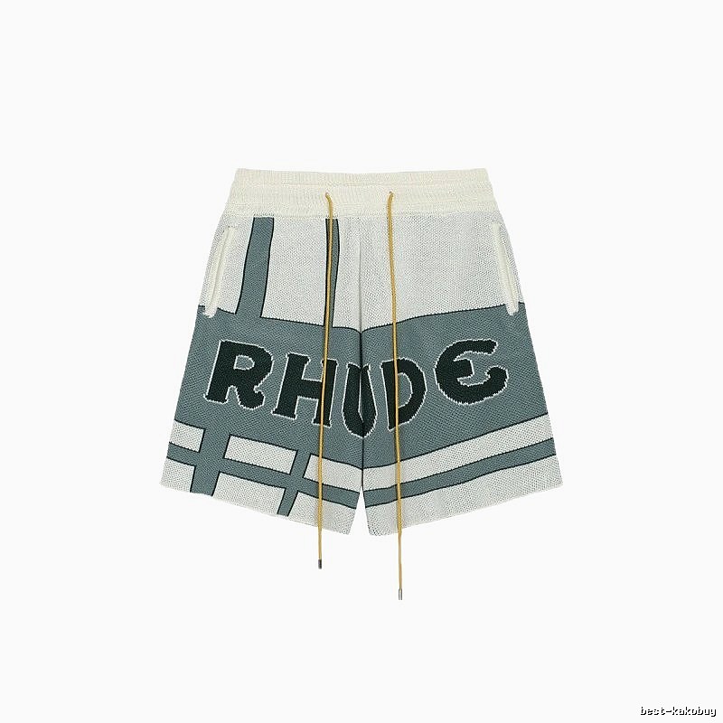 RHUDE retro-style shorts with letters