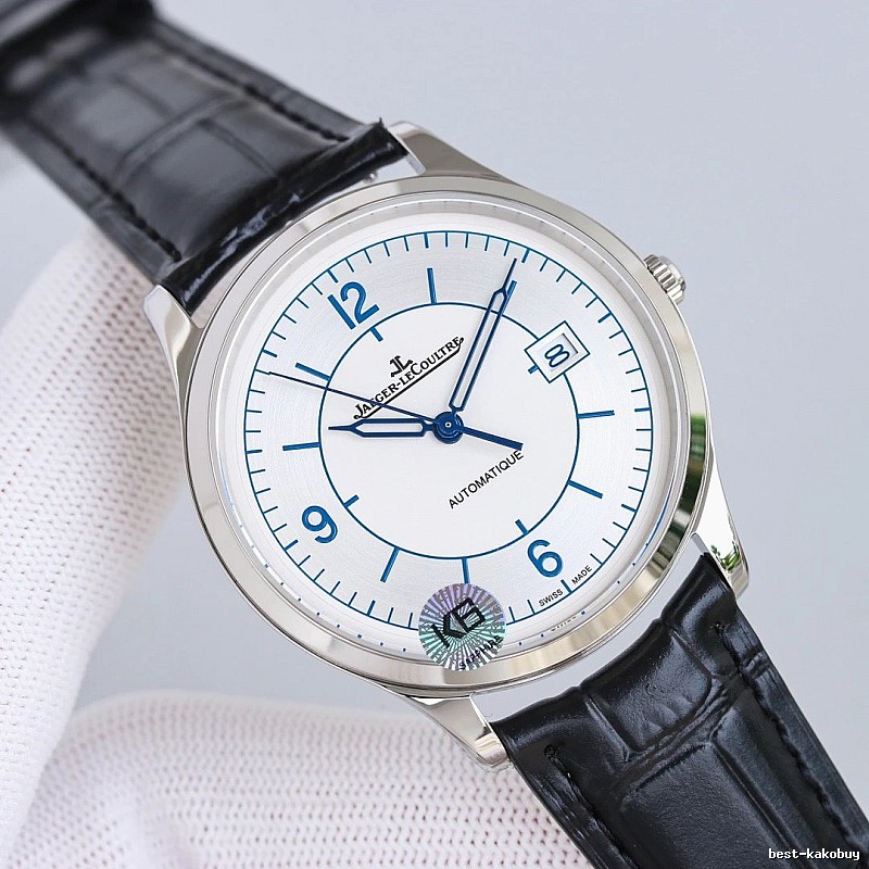 Silver And White Jaeger-LeCoultre Automatic Dress Watch for smart-casual