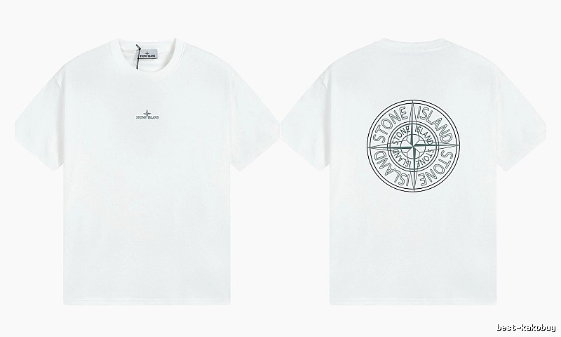 Stone Island Compass Series Street Style White T-Shirt