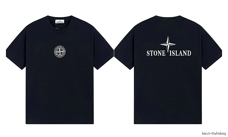 Stone Island Compass Street Style Black Short Sleeve T-shirt