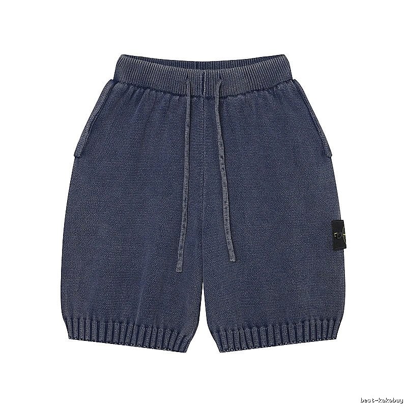 Stone Island Knit Casual Style Navy Blue Shorts