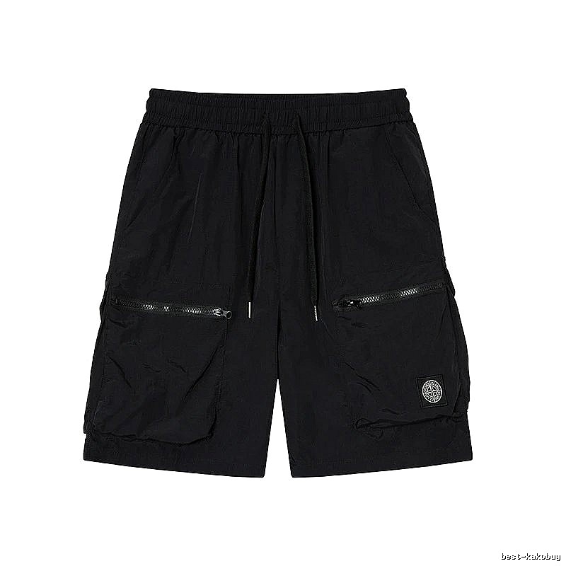 Stone Island Technical Workwear Style Black Shorts