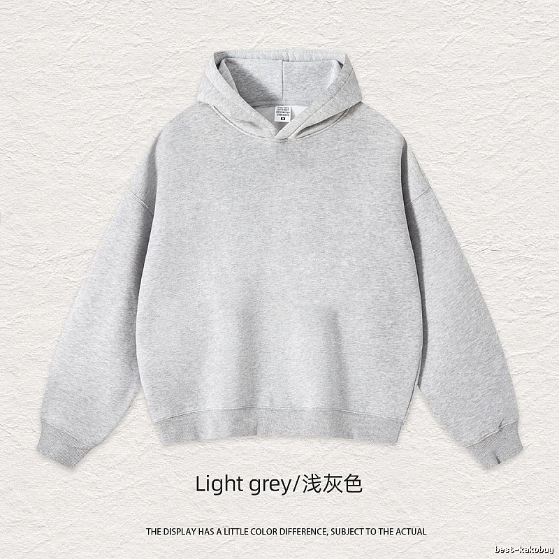 Streetwear Blank pullover hoodie Black Minimal A with Logo Accent