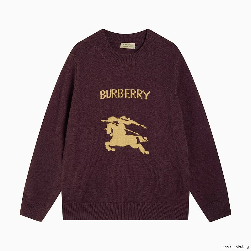 Streetwear Rotation Wool Knit Sweater by Burberry with Graphic Lettering