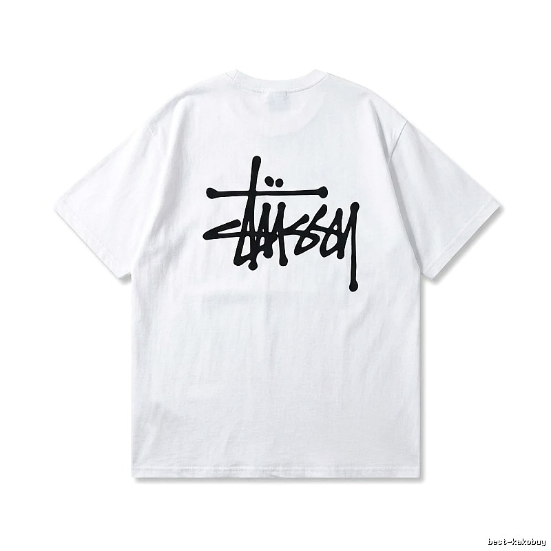Stussy basic graffiti-style white T-shirt
