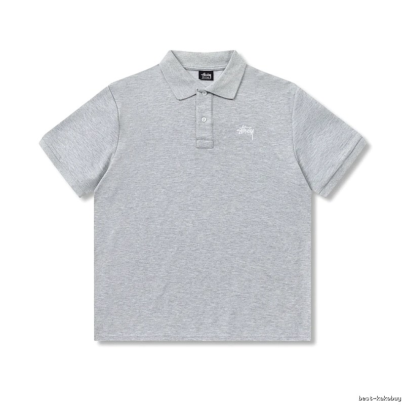 Stussy basic grey Polo shirt