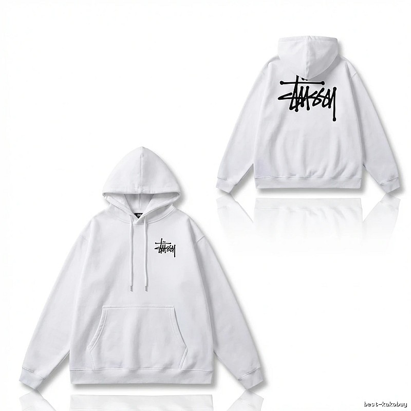 Stussy basic style simple white sweatshirt