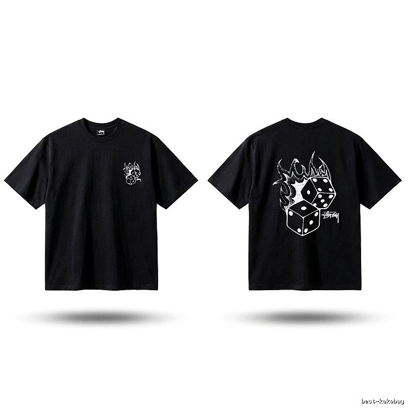 Stussy Dice Print Black T-shirt