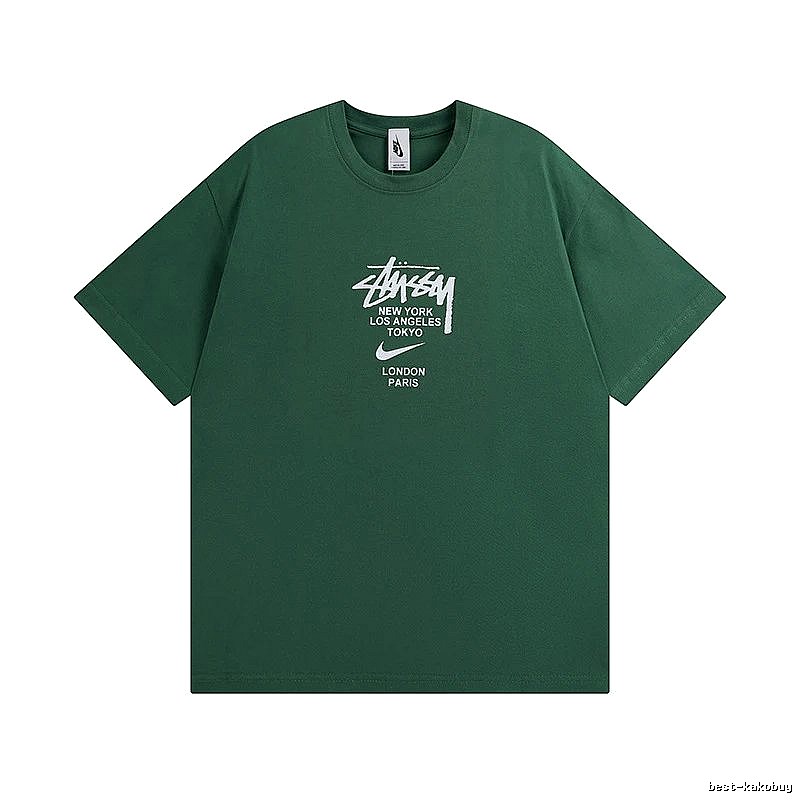 Stussy Green Spider Graphic T-Shirt Smart Casual Logo