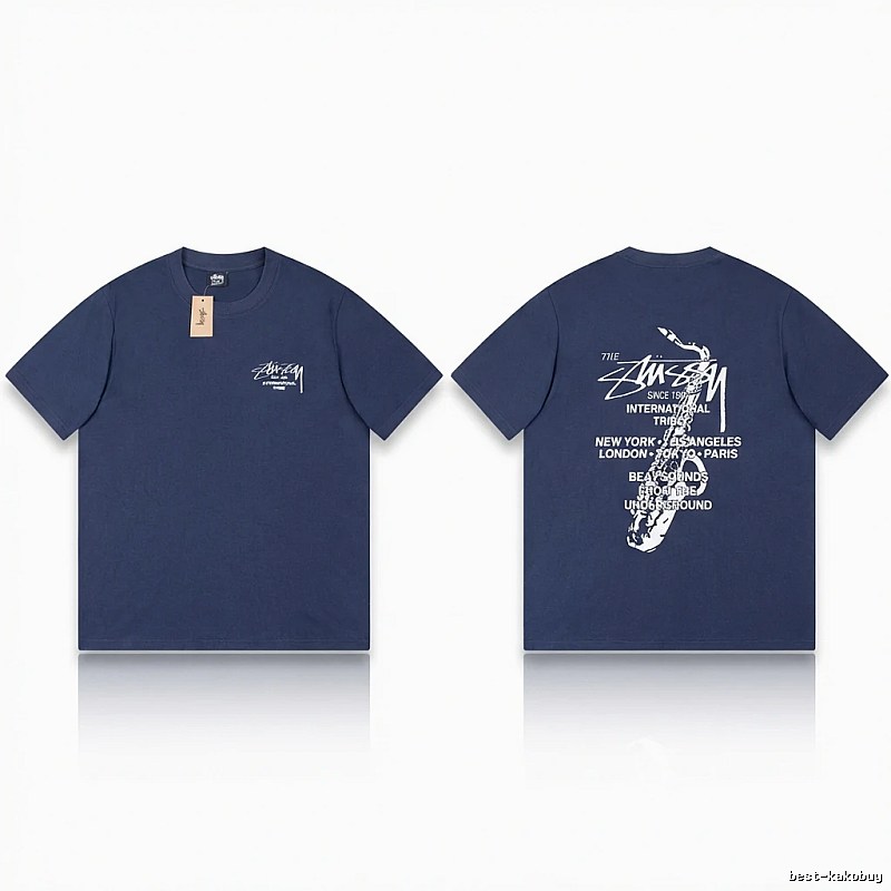 Stussy International Tribal Style Navy Blue T-shirt