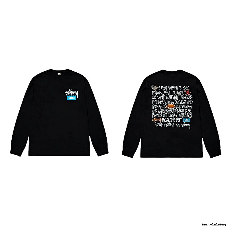 Stussy Ocean Style Black Long-sleeve