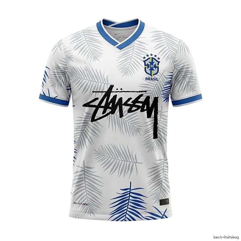Stussy Palm Print White Shirt