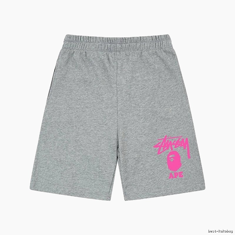 Stussy trendy brand gray shorts
