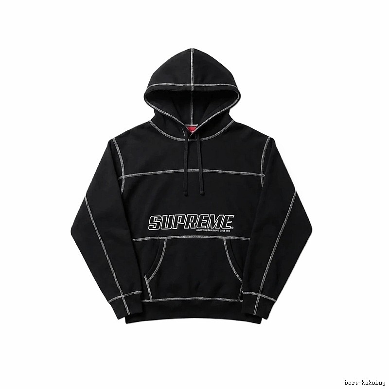 Supreme basic street style black sweatshirt