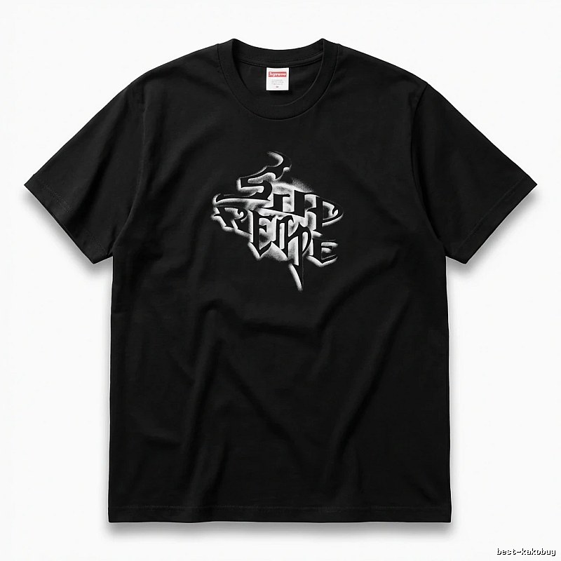 Supreme Flame Wind Black T - Shirt