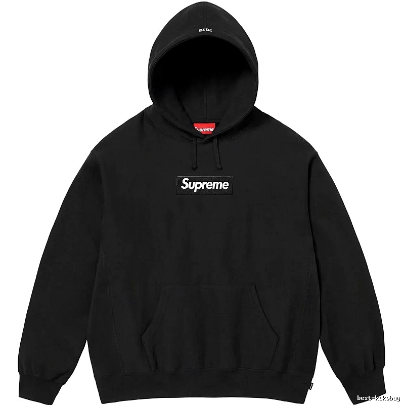 Supreme Logo Detail Logo hoodie Gray Red Oversized with Relaxed Feel