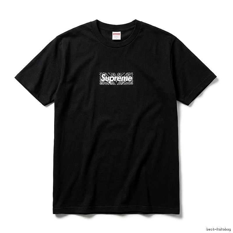 Supreme - printed trendy black T - shirt