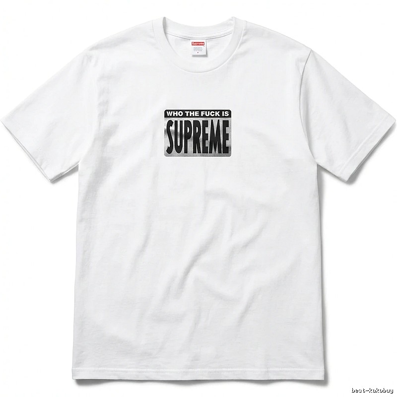 Supreme - printed trendy brand white T - shirt