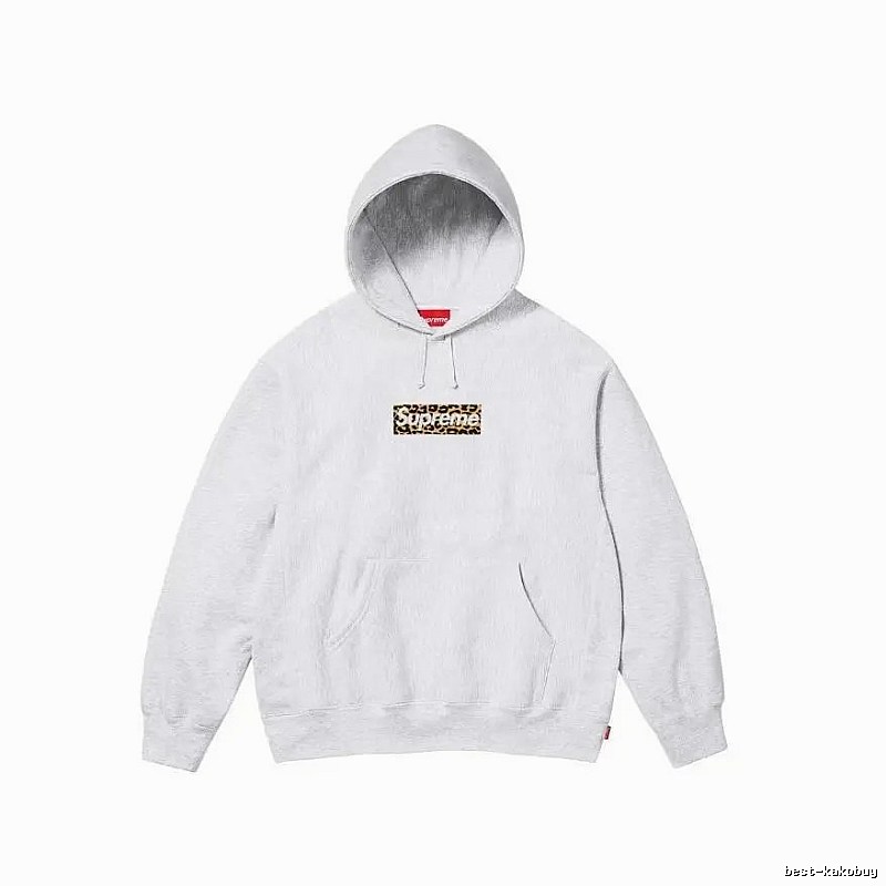 Supreme Resort Logo hoodie Gray Red Oversized for Travel Looks