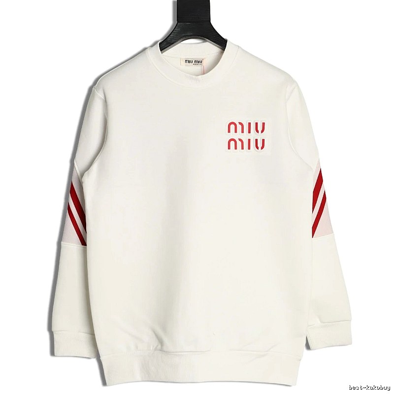 Sweatshirt by Miu Miu with White Sweatshirt with Red Miu