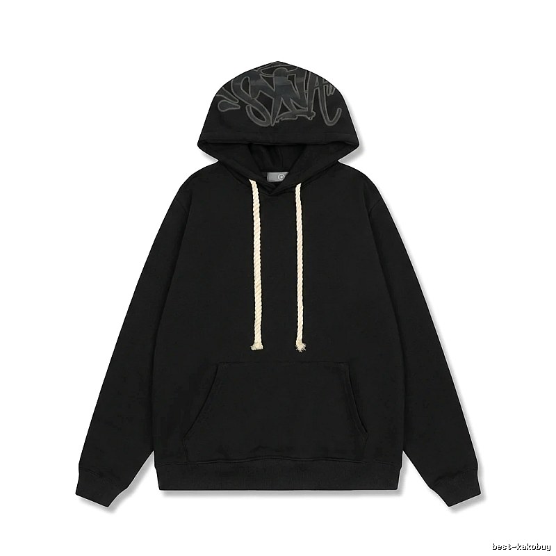 SynaWorld graffiti-style black hoodie