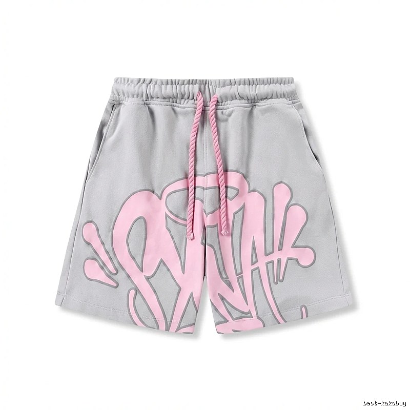 SynaWorld Graffiti-style Gray Shorts