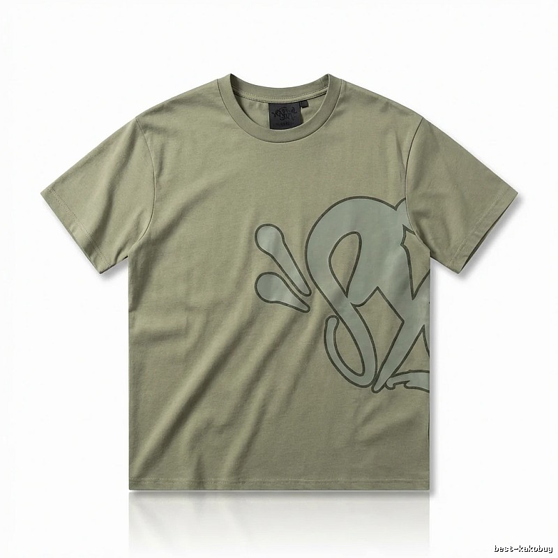 SynaWorld Graffiti Style Khaki T-shirt