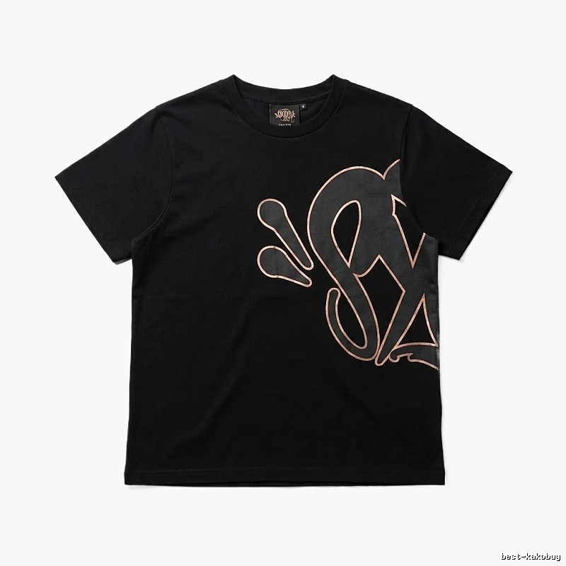 SynaWorld Trendy and Cool Style Black T-shirt