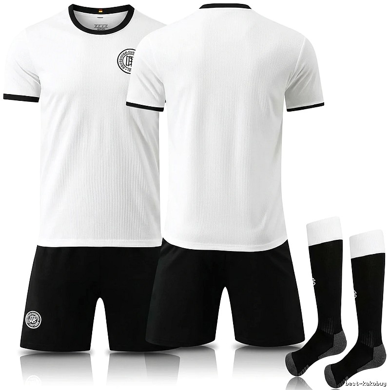 The classic black-and-white football jersey of the German national team.