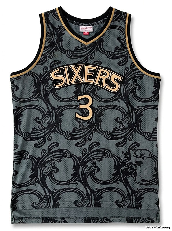 The retro-style No. 3 Allen Iverson jersey of Philadelphia.